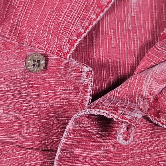 Tommy Bahama Shirt Mens 4XL Tall Pink 100% Silk Floral Button Up Loop Collar - Picture 6 of 11